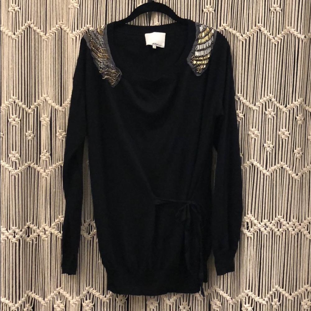 3.1 Phillip Lim - Silk/Cashmere Sweater w Beading